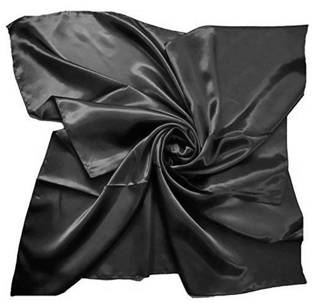 Black Satin Scarf – Crystal Nwokia